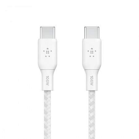 Belkin kábel Boost Charge Double-Braided USB-C to USB-C 100W 2m - White