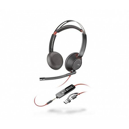 HP Poly Blackwire 5220 MS Teams náhlavná súprava, 3.5 mm jack + USB-C/A adaptér, stereo (bulk)