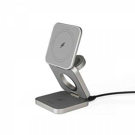EPICO UltraBase EF45 3in1 Fold Alu Mag+ Charging Stand - titanová