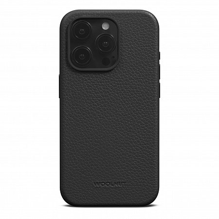 Woolnut Leather Case for iPhone 15 Pro - Black