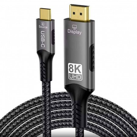 PremiumCord USB-C na HDMI kábel 2m 8K@60Hz,4K@144Hz Aluminium