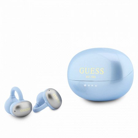 Guess Metallic Finish Classic Logo OWS Bezdrôtové Slúchadlá modrá
