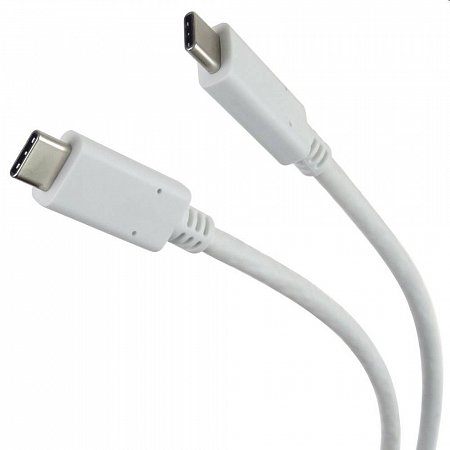 PremiumCord kábel USB 3.2 konektor C/male - USB 3.2 C/male, biely, 1m