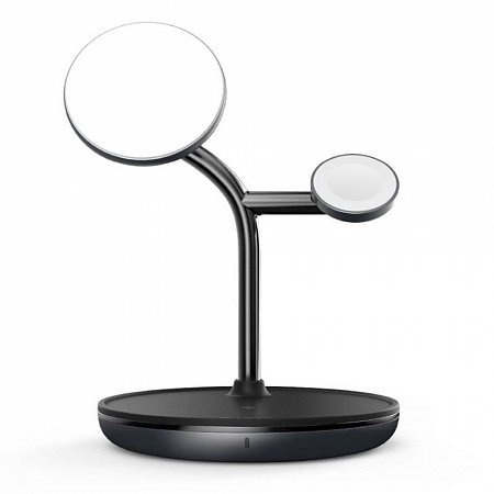 Adam Elements Omnia M3+ Magnetic 3-in-1 Wireless Charging Station - Black