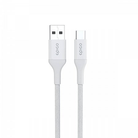 iStores by Epico Braided Cable 0.3m USB-C to USB-A - biely