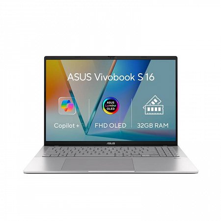 ASUS Vivobook S16/Snapdragon X1-26-100/32GB/1TB SSD/Qualcomm Hexagon/16" WUXGA/Win11Home/Cool Silver
