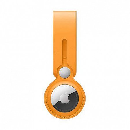 Apple AirTag Leather Loop - California Poppy