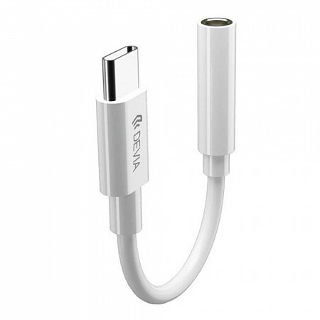 Devia Smart Series Adapter USB-C to 3.5mm - White