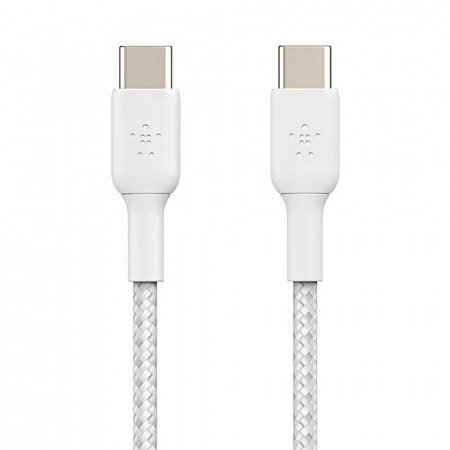 Belkin kábel Boost Charge Braided USB-C to USB-C 2m - White