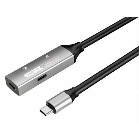 PremiumCord USB-C repeater a predlžovací kábel Male-Female, 5Gbps Aluminium 10m