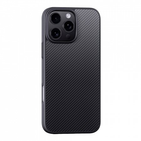 Devia kryt Kevlar Ultra-Thin Magnetic Shockproof Case pre iPhone 16 Plus - Black