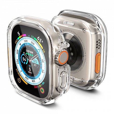 Spigen kryt Ultra Hybrid pre Apple Watch Ultra - Crystal Clear