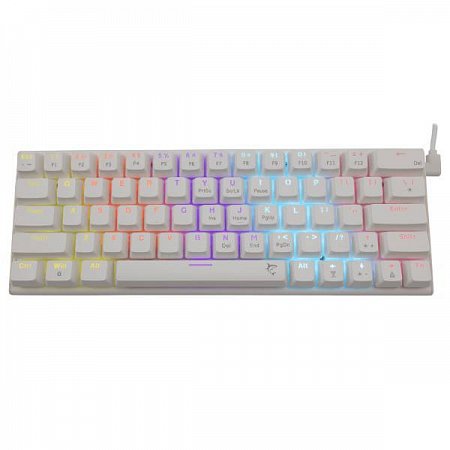 White Shark Gaming mechanical keyboard WAKIZASHI 2, blue switch, US, white