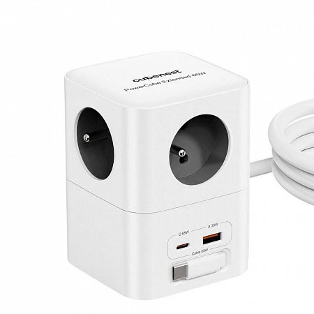 Cubenest PowerCube Extended USB A+C PD 65 W USB-C kábel 3 m