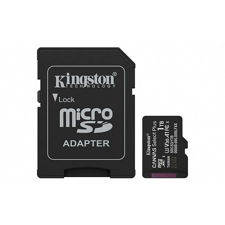 Kingston 1TB microSDXC Canvas Select Plus Gen3 150MB/s A1 Card + adaptér