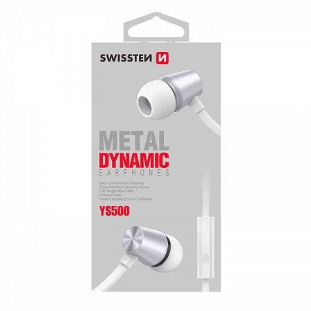 Swissten Earbuds Dynamic YS500, silver