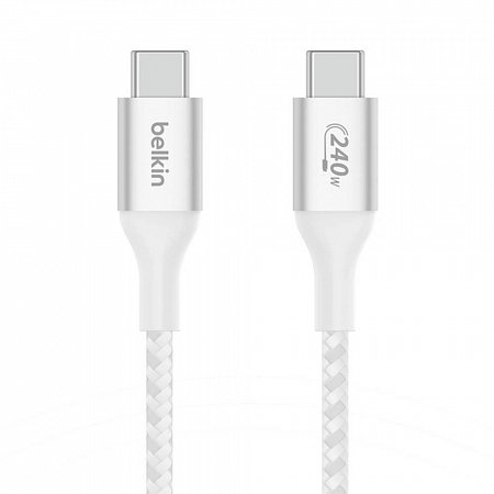 Belkin kábel Boost Charge Double-Braided USB-C to USB-C 1m 240W - White