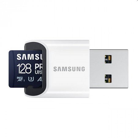 Samsung PRO Ultimate 128GB MicroSDXC w/ USB adapter