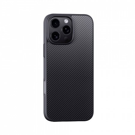 Devia kryt Kevlar Ultra-Thin Magnetic Shockproof Case pre iPhone 16 Pro - Black