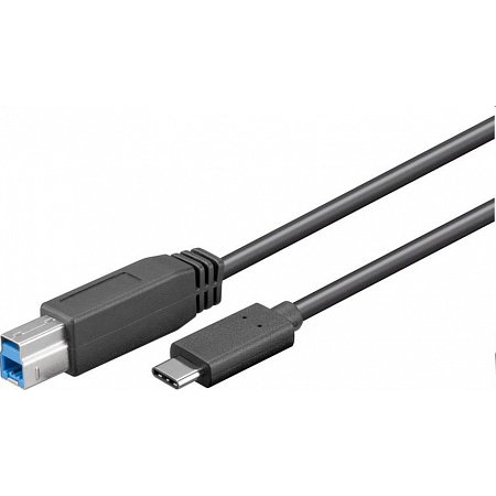 PremiumCord kábel USB 3.2 konektor C/male - USB 3.0 konektor B/male, 1m