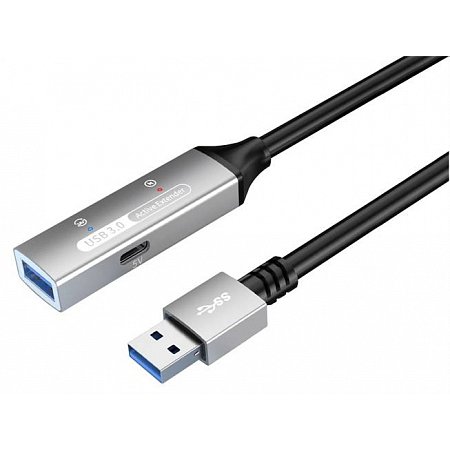 PremiumCord USB 3.2 repeater a predlžovací kábel Male-Female, 5Gbps Aluminium 5m