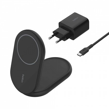 Belkin Boost Charge Magnetic Wireless Charger with Qi2 15W + 20W Charger - Black