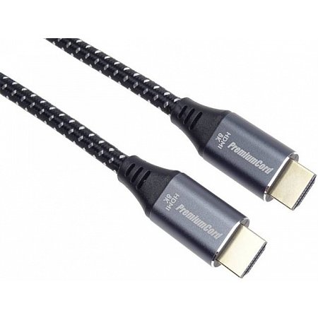 PremiumCord ULTRA HDMI 2.1 High Speed + Ethernet kabel 8K@60Hz,  Zinc-Alloy 2m