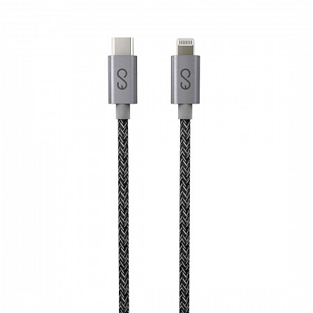 iStores by EPICO FABRIC BRAIDED CABLE USB-C to Lightning 1.2m - space grey